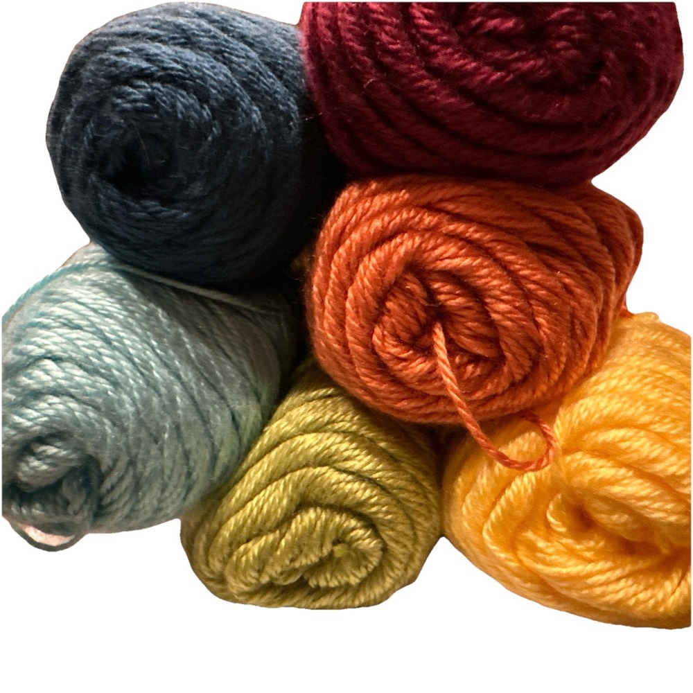 Yarn Bee Soft  Secret Yarn Mixed Colors Lot Of 6 Skeins FUN Crafter Knitting